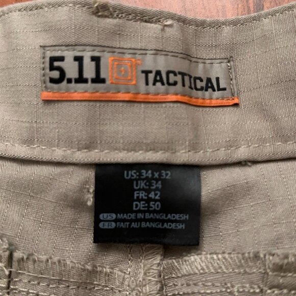 5.11 Tactical Stryke Cargo Pants Mens 34x32 Ripstop Work Uniform 74369 Beige - Picture 5 of 7